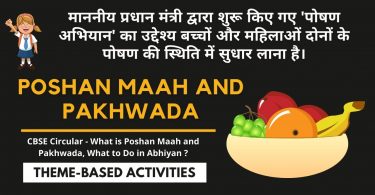 CBSE Circular - What is Poshan Maah and Pakhwada, What to Do in Abhiyan 2023-24