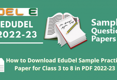 How to Download EduDel Sample Practice Paper for Class 3 to 8 in PDF 2022-23