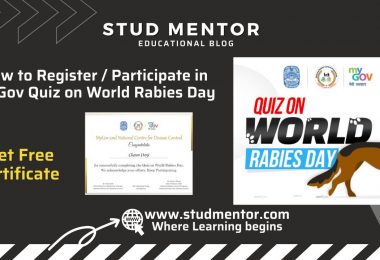 How to Register Participate in MyGov Quiz on World Rabies Day