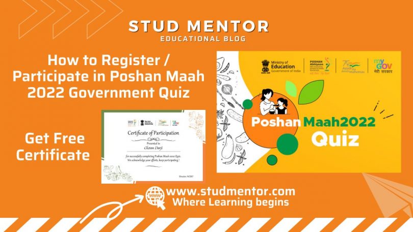 How to Register Participate in Poshan Maah 2022 Government Quiz