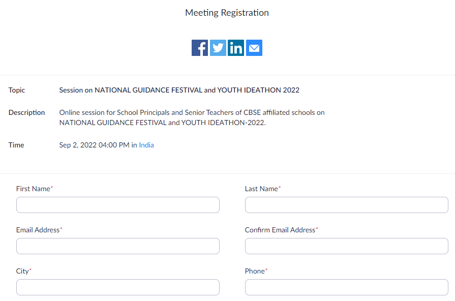Meeting Registration Link 2022-23