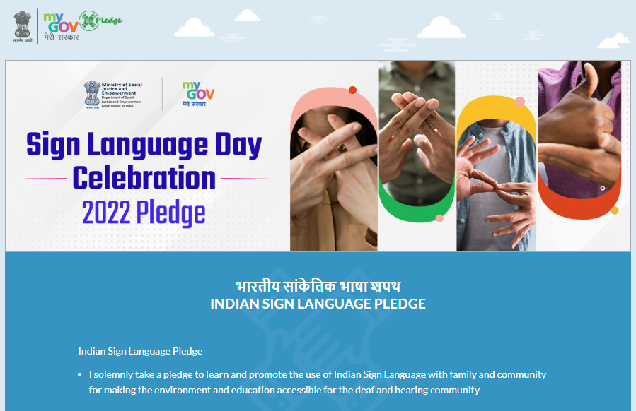 Pledge of Indian Sign Language Pledge 2022