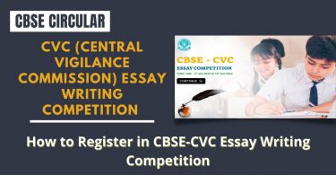 CBSE Circular - How to Register in CBSE-CVC Essay Writing Competition