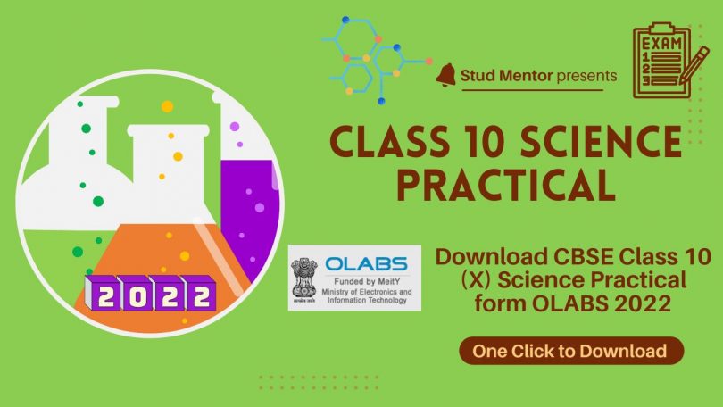 Download CBSE Class 10 (X) Science Practical form OLABS 2022