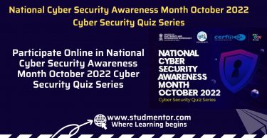 Participate Online in National Cyber Security Awareness Month October 2022 Cyber Security Quiz Series