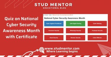 Quiz on National Cyber Security Awareness Month with Certificate