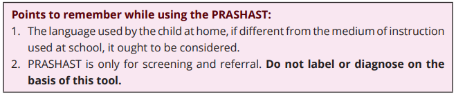 points to be remember while using the PRASHAST Application