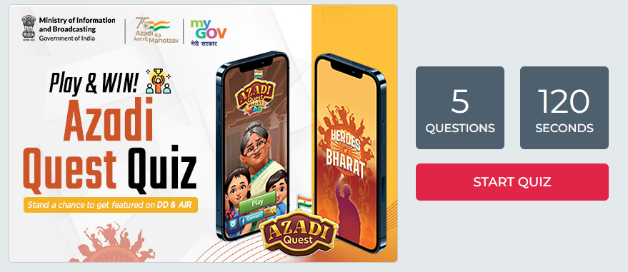 start azadi quest quiz 2022