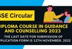 CBSE Circular - Diploma Course in Guidance and Counselling 2023