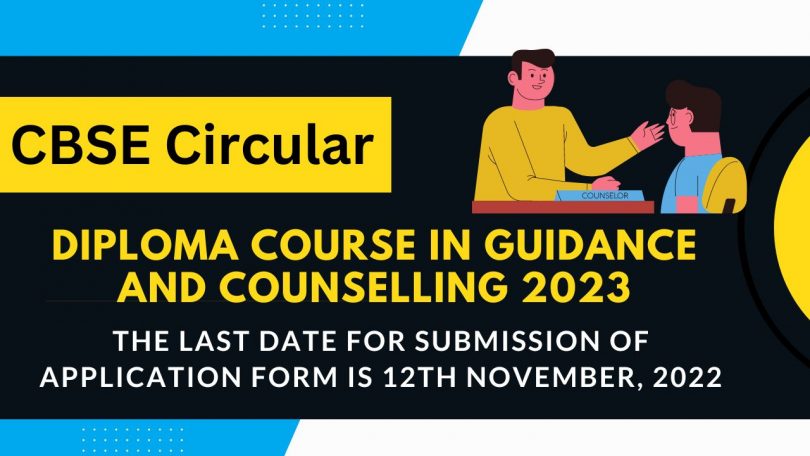 CBSE Circular - Diploma Course in Guidance and Counselling 2023