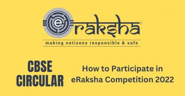 CBSE Circular - How to Participate in eRaksha Competition 2022