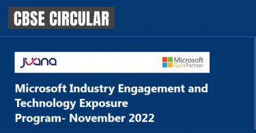 CBSE Circular - Industry Engagement & Technology Exposure Program for CBSE students 2022