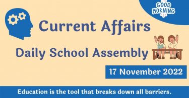 Daily School Assembly - Current Affairs in Hindi and English 17 November 2022