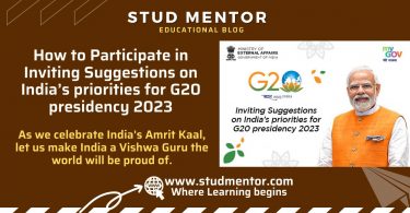 How to Participate in Inviting Suggestions on India’s priorities for G20 presidency 2023