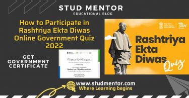 How to Participate in Rashtriya Ekta Diwas Online Government Quiz 2022