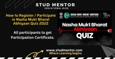 How to Register Participate in Nasha Mukt Bharat Abhiyaan Quiz 2022