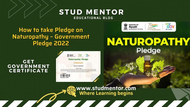 How to take Pledge on Naturopathy – Government Pledge 2022