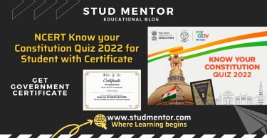 NCERT Know your Constitution Quiz 2022 for Student with Certificate