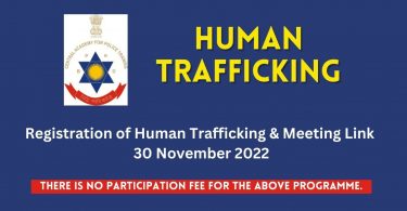 Registration of Human Trafficking & Meeting Link 30 November 2022