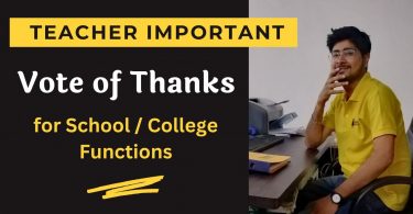 Vote of Thanks for School, College Functions - Sample of Vote of Thanks 2022