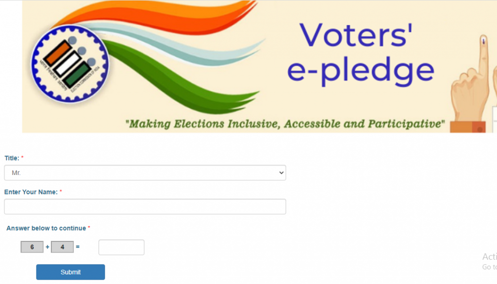 Voter's E Pledge 2022