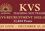 Apply Online KVS Recruitment 2022-23 Teaching Non Teaching 13,404 Posts