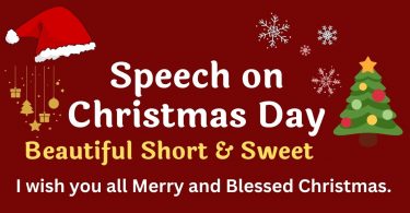 Beautiful Short Speech for Christmas Day 25 December 2022