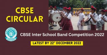 CBSE Circular - CBSE Inter School Band Competition 2022