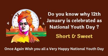 Do you know why 12th January is celebrated as National Youth Day ?