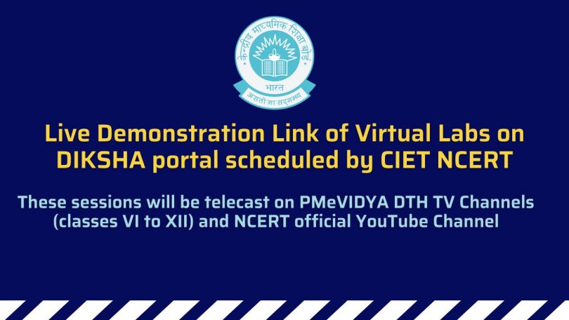 Live Demonstration Link of Virtual Labs on DIKSHA portal scheduled by CIET NCERT