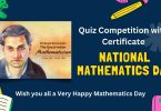Quiz on National Mathematics Day 2022 with Certificate