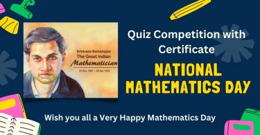 Quiz on National Mathematics Day 2022 with Certificate