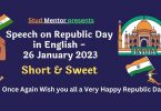 Speech on Republic Day in English - 26 January 2023