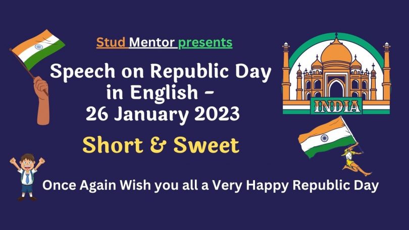 Speech on Republic Day in English - 26 January 2023