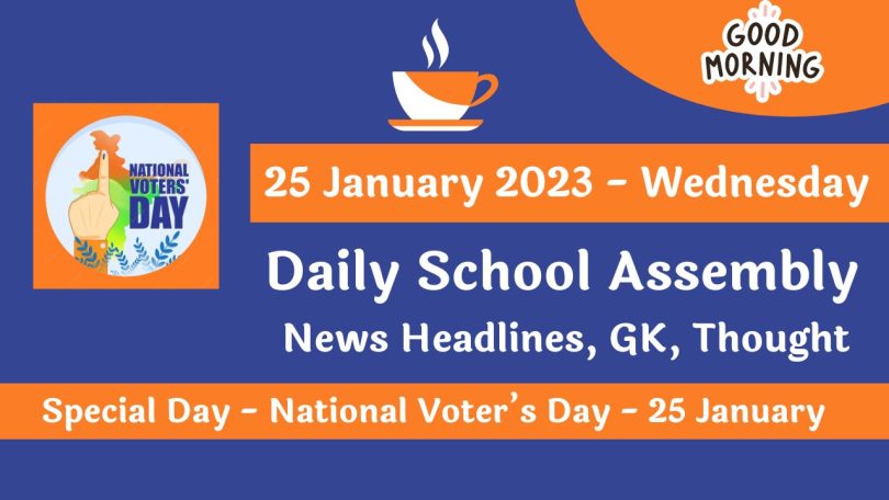 Daily School Assembly News Headlines for 25 January 2023-24