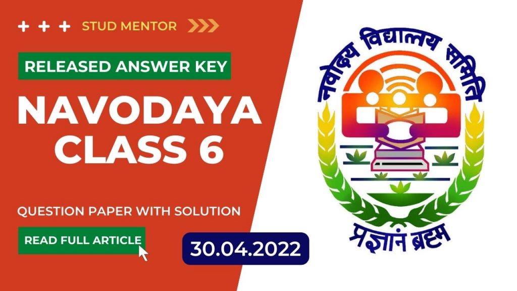 Navodaya-Vidyalaya-Class-VI-Question-Paper-with-Solution-Year-2022 - Click Here to Download