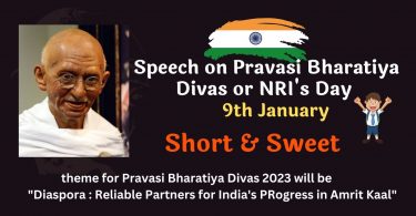 Speech on Pravasi Bharatiya Divas or NRI's Day 9th January
