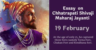 Essay on Chhatrapati Shivaji Maharaj Jayanti in English - 19 February