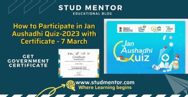 How to Participate in Jan Aushadhi Quiz-2023 with Certificate - 7 March