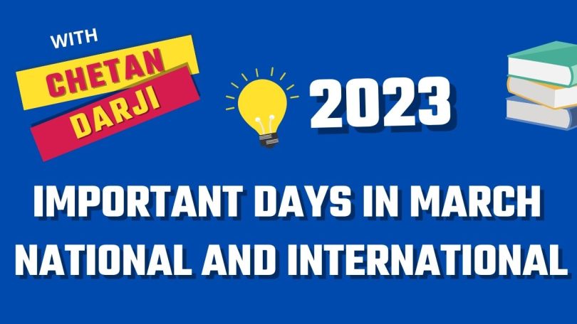 Important Days in March 2023 National and International Dates List