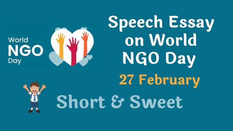 Speech Essay on World NGO Day - 27 February