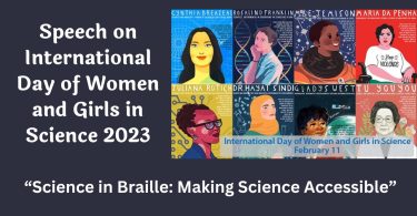 Speech on International Day of Women and Girls in Science 2023