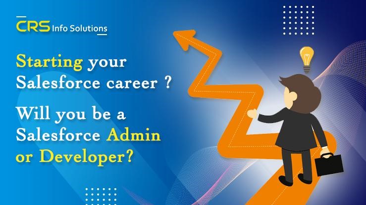 Starting your Salesforce career – will you be a Salesforce Admin or Developer?
 
So, you have decided to start your career in Salesforce and join the international community of Salesforce professionals. No wonder. Offering cutting-edge CRM solutions, Salesforce has become one of the most demanded software providers in the world, and Salesforce professionals turned into high-paid trendsetters in the IT job market.
Whether you have already started your Salesforce training or not, you probably already know that there are 2 entry-level positions in Salesforce – Salesforce Admin and Salesforce Developer. Every seasoned Salesforce expert you will meet today has started their path in one of these two roles. 
And while we know that the first step makes 50% of the road, you want to make an informed decision and choose the position that will help you reveal your potential and get the most out of Salesforce and what it has to offer to professionals.
In this article, we shall talk about the main difference between a Salesforce Admin and a Salesforce Developer, the skills each position requires, and the role of these two professionals in the Salesforce eco-system and businesses they work with.

Salesforce Administrator – the leader and negotiator
If you ask 10 Salesforce Admins from different companies to describe their positions, you will probably get 10 different answers. It is because while, in a nutshell, a Salesforce Admin is a person who works as a link between the business and Salesforce technical experts, their work is much more than exchanging messages.
A Salesforce Admin is a person who will work closely with the business, every department, and sometimes team members to make sure that they get the most out of Salesforce software and its CRM Solutions. Learn from free Salesforce Admin tutorial for beginners videos to help you get certified and prepare for job interviews.
A Salesforce Admin is not only the person who will carefully listen to the customer, interpret their needs and send relevant requests to the technical personnel, but they are also an expert who is able to suggest Salesforce features and apps according to the current situation and needs. 
A Salesforce Admin will be the first person to address in case of an issue with any app of the CRM operation in general. It is also the specialist who will make sure that every team member is properly trained and gets the most out of the provided solutions.
The bottom line, a Salesforce Admin is a professional with deep knowledge of Salesforce, its nature, as well as technical specifications. They have excellent people skills and knowledge to work as a consultant, customer support, mentor, and team leader to ensure that the business gets the most value for its investment in Salesforce.

Salesforce Developer –brain and muscle behind the operation
Salesforce Developer is often described as a deeply technical position, a person who deals with programming.
Indeed, to become a Salesforce Developer, you need to have some fundamental knowledge and experience with coding. Working with visual force, you need to be familiar with HTML and CSS, and Apex, the coding language used in Salesforce, is mainly based on Java.
However, Salesforce Developer is not just a person who will write the code but a professional who knows and understands the principle of business operation and is capable of interpreting the current needs of a company and can offer relevant solutions based on that knowledge. In other words, a Salesforce Developer is a technical professional who needs to have some advanced understanding of the market and the industry their customer works with, ask the right questions when needed, and provide relevant solutions.

Do you want to learn more about Salesforce Admin and Salesforce Developer positions or look for the best Salesforce online course? Here you will find a team of experienced mentors with deep knowledge of Salesforce, its trends, and the job market. Together they will provide you with the most advanced learning materials and practical assignments from real businesses. Here you will get job-oriented training, guidance for your Salesforce Certification exam, and further career development.

