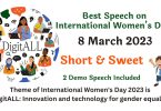 Best Speech on International Women's Day - 8 March 2023