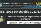 How to Apply Online Registration in NEST 2023