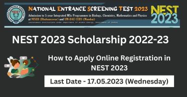 How to Apply Online Registration in NEST 2023