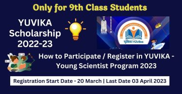 How to Participate Register in YUVIKA - Young Scientist Program 2023