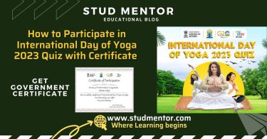 How to Participate in International Day of Yoga 2023 Quiz with Certificate