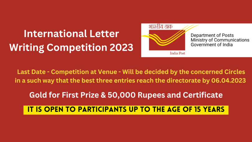 How to Participate in International Letter Writing Competition - Department of Post 2023