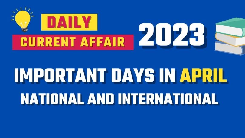 Important Days in April 2023 National and International Special List